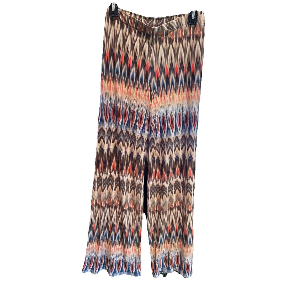 Coldwater Creek Ditsy Aztec Chevron Wide Leg Pants Size 0